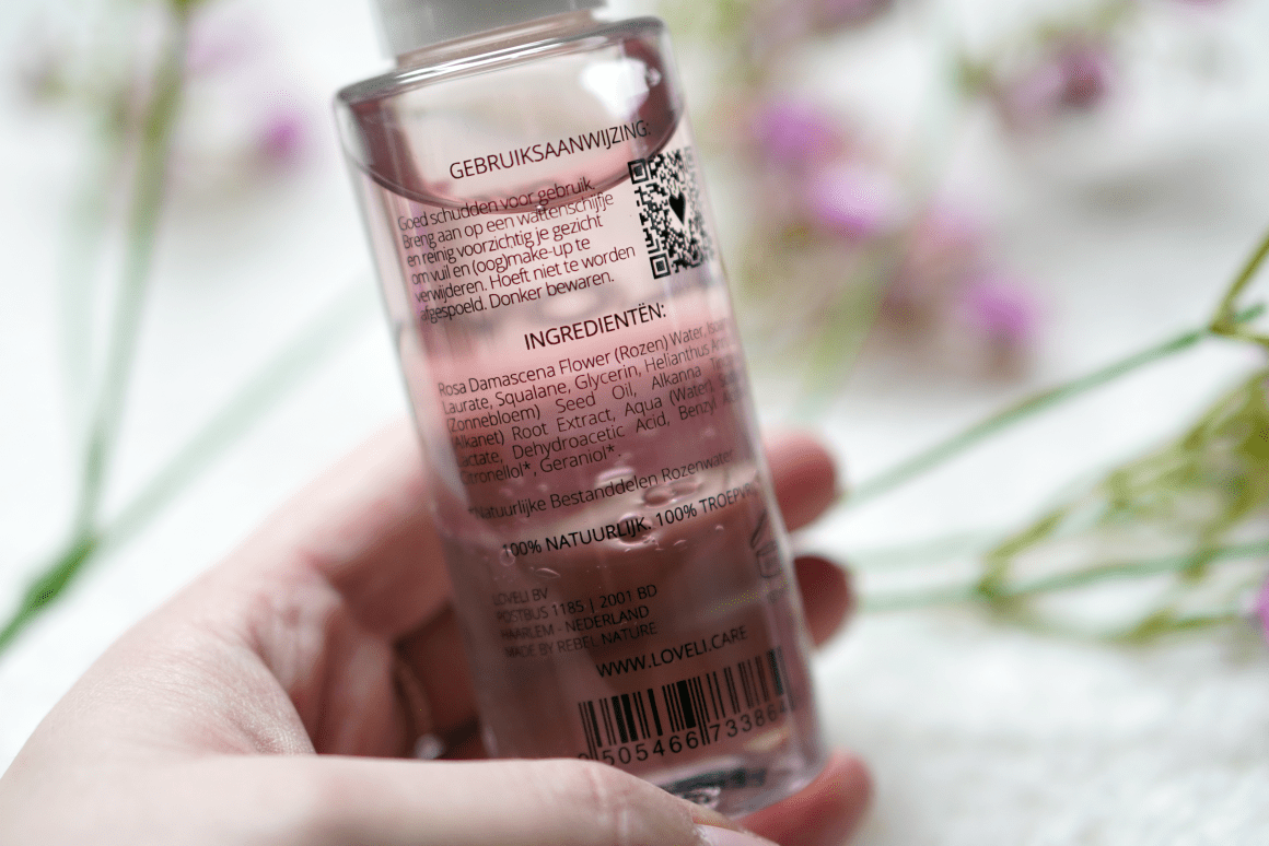 ingredienten Loveli make-up remover